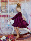 Cittadella Dress in Purple Velvet
