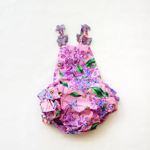 Portovenere Romper in Portovenere Butterfly print and Butterfly applique