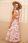 Positano Dress for Women in coral floral print