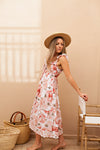 Positano Dress for Women in coral floral print