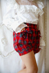 Inverness shorts in red tartan
