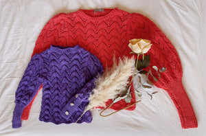 Warwick Hand-Knitted Sweater in Purple