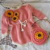 Umbria Sunflower Hand-crocheted Bag in Oatmeal