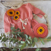 Umbria Sunflower Hand-crocheted Bag in Oatmeal