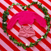 Paris Cropped Sweater in Hot Pink - Hand Knitted