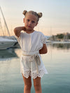 Antibes Playsuit with hand-crocheted belt